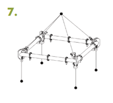 Technical Drawing of CMOD Frame and slings